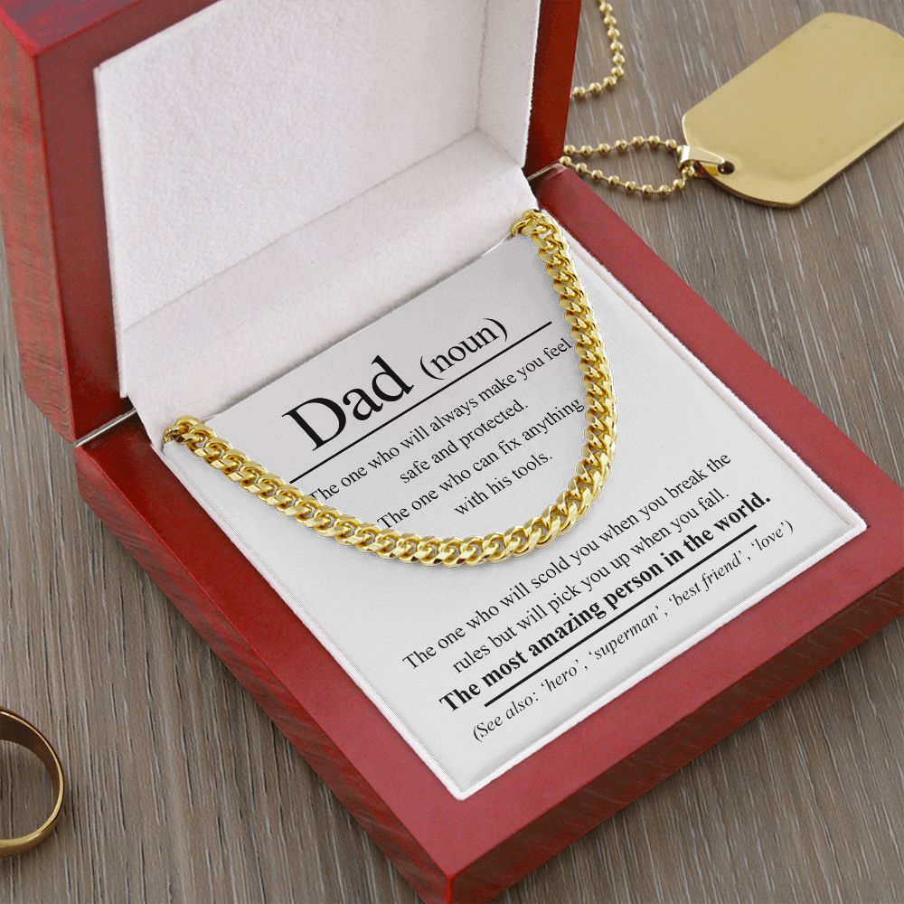 (ALMOST SOLD OUT) Dad Noun Cuban Chain Link