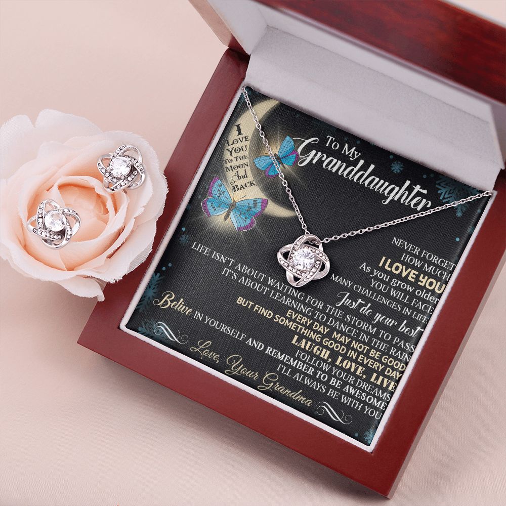 Gift for Granddaughter - Moon - Earrings Set