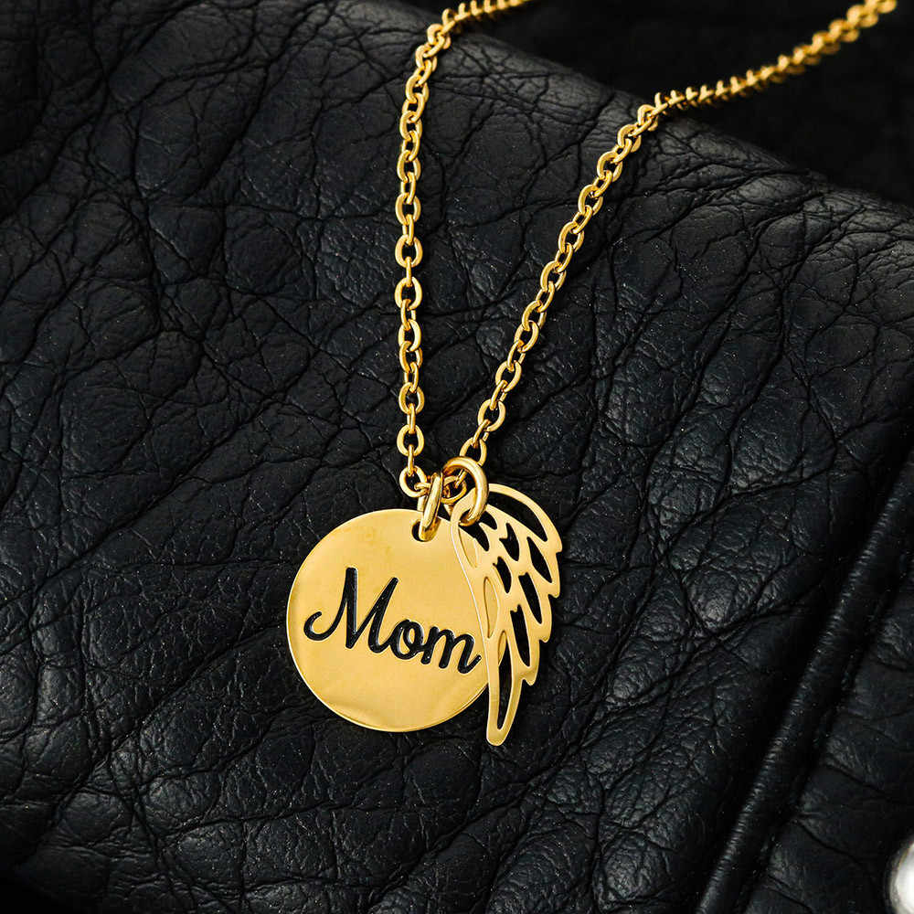 Signs That I Never Went Away Remembrance Necklace Mom Engraved