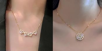 Gift for Daughter - Lucky 4 Leaf Clover Necklace With Message Card & Rose Gift Box