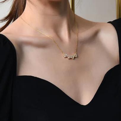 Gift for Daughter - Lucky 4 Leaf Clover Necklace With Message Card & Rose Gift Box