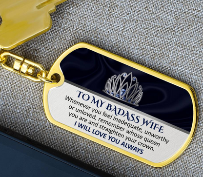 To my badass wife keychain - TFG
