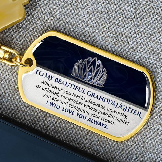 (ALMOST SOLD OUT) - Heartfelt keepsake for Granddaughter - Crown Keychain - TFG