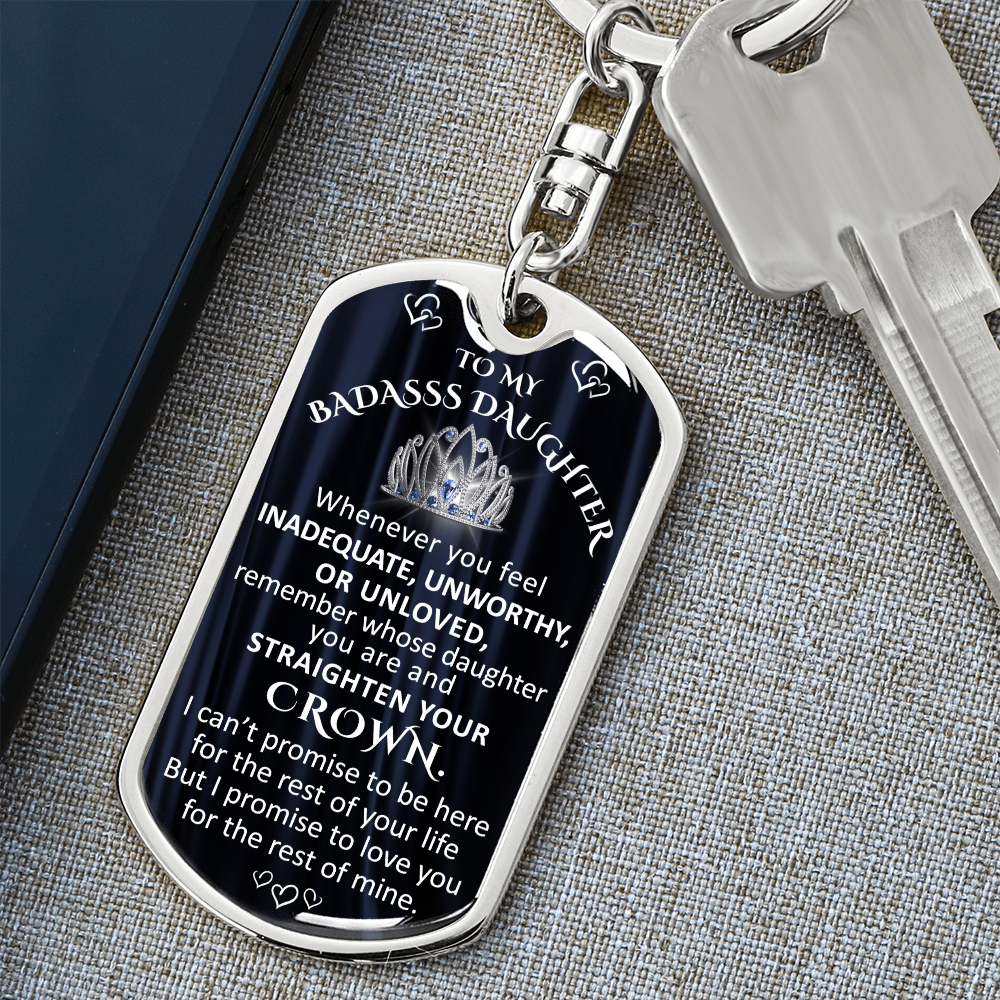 Perfect Heartfelt Keepsake Gift for Daughter - Crown Keychain -TFG