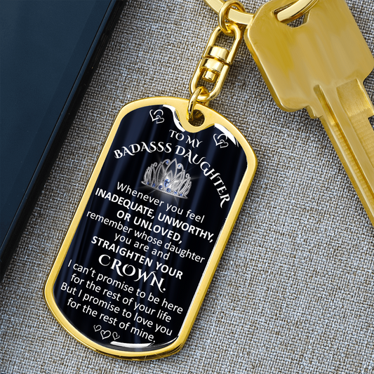 Perfect Heartfelt Keepsake Gift for Daughter - Crown Keychain -TFG