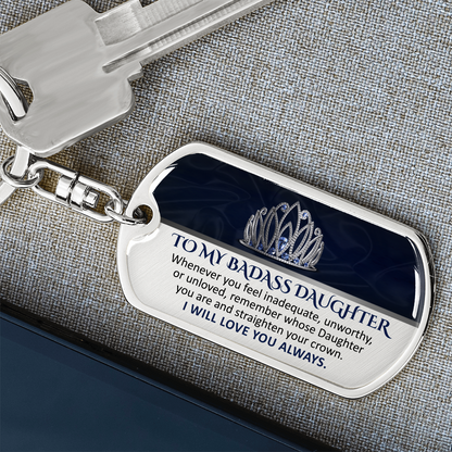To my badass daughter keychain - Gift ideas for adult daughter present ideas - TFG