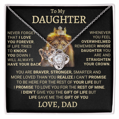 Gift for Daughter from Dad – A Beautiful Father-Daughter Necklace - Valentine gifts daughter