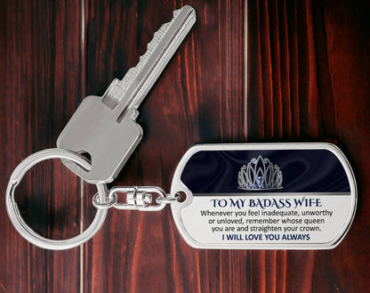 To my badass wife keychain - TFG