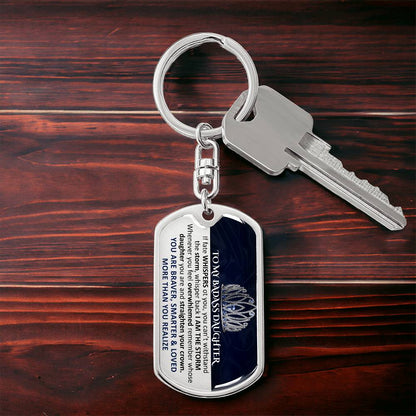 Keepsake for Daughter Crown + Storm Keychain