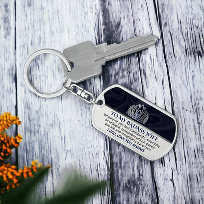 To my badass wife keychain - TFG