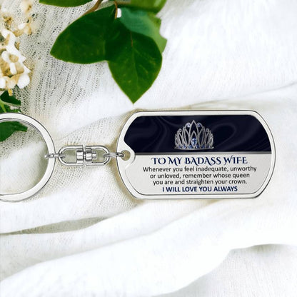 To my badass wife keychain - TFG