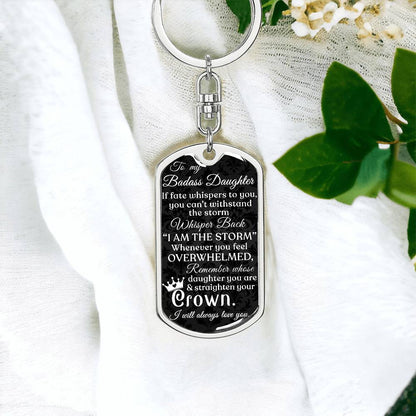 (ALMOST SOLD OUT) Keepsake Keychain for Daughter - I AM THE STORM