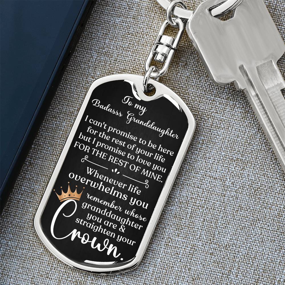 (ALMOST SOLD OUT) Keepsake for Granddaughter - Crown Keychain - TFG