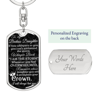 (ALMOST SOLD OUT) Keepsake Keychain for Daughter - I AM THE STORM