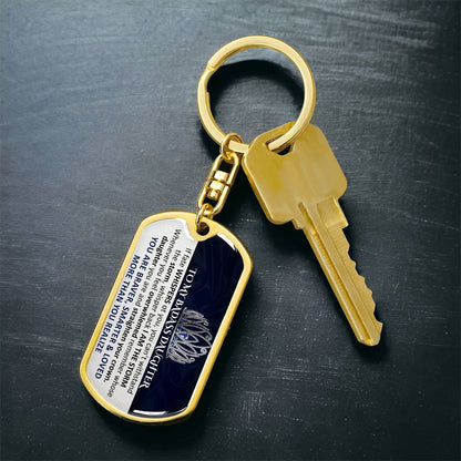 Keepsake for Daughter Crown + Storm Keychain