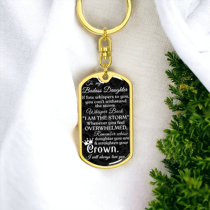 (ALMOST SOLD OUT) Keepsake Keychain for Daughter - I AM THE STORM