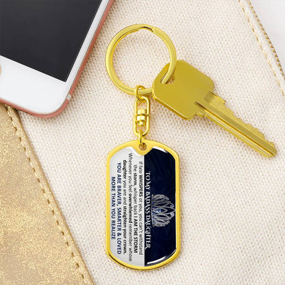 Keepsake for Daughter Crown + Storm Keychain