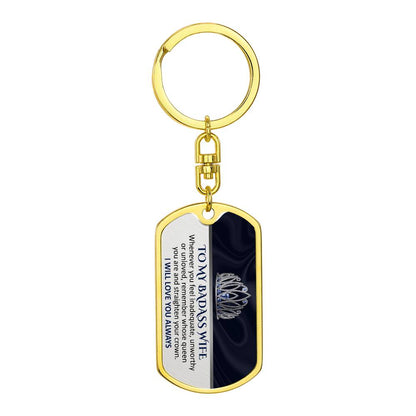 To my badass wife keychain - TFG