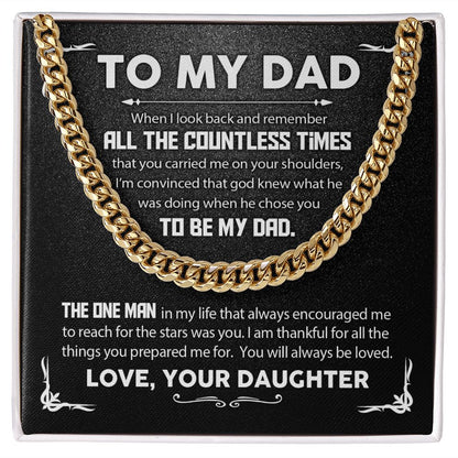 (ALMOST SOLD OUT) My Dad - God Chose You Cuban Chain Link