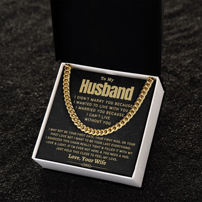 (ALMOST SOLD OUT) Gift for Husband - "I Can't Live Without You"