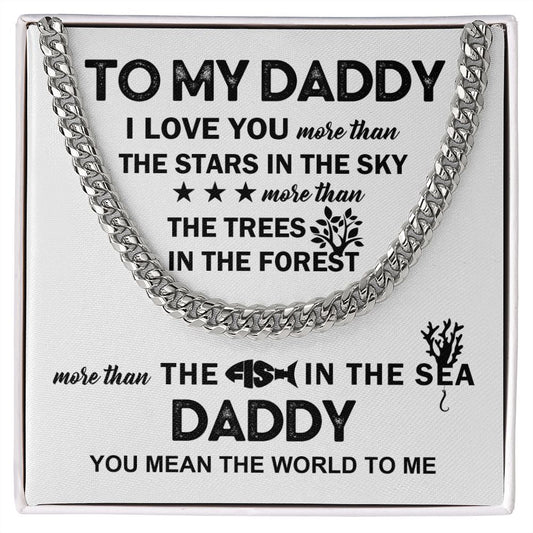 Daddy - I Love You Cuban Chain Link