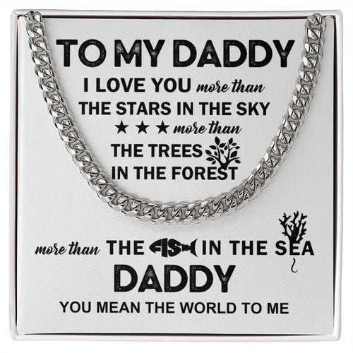 Daddy - I Love You Cuban Chain Link