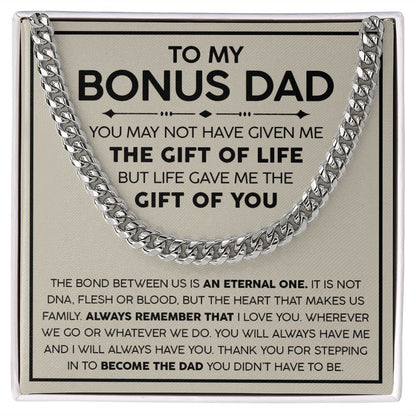 To my Bonus Dad Cuban Chain Link