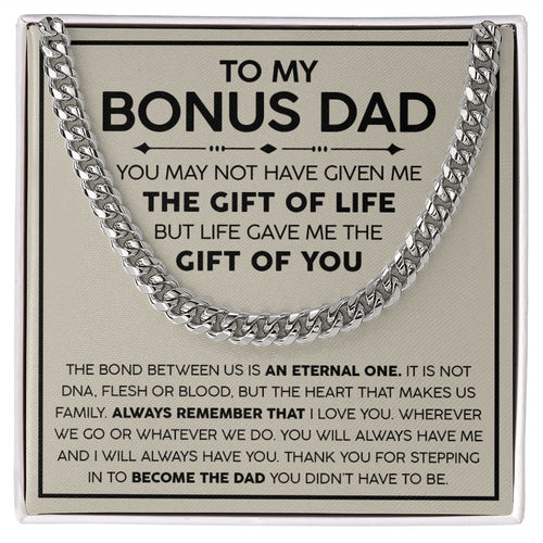 To my Bonus Dad Cuban Chain Link