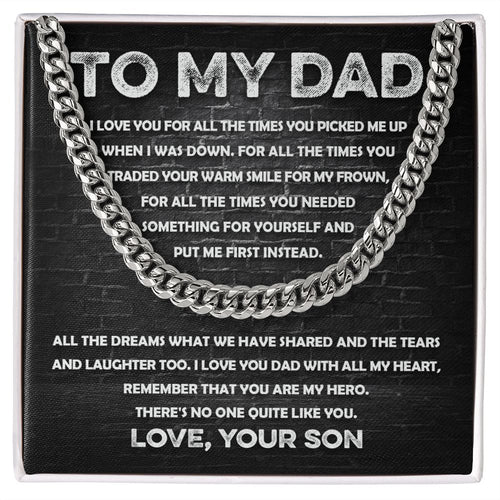 My Dad - Warm Smile Cuban Chain Link