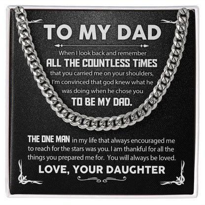 (ALMOST SOLD OUT) My Dad - God Chose You Cuban Chain Link