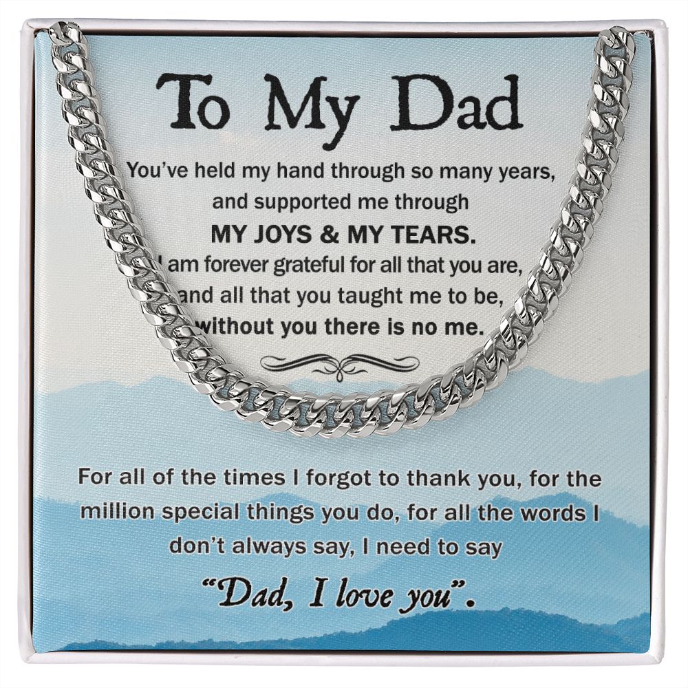 (ALMOST SOLD OUT) Dad - Held My Hand Cuban Chain Link