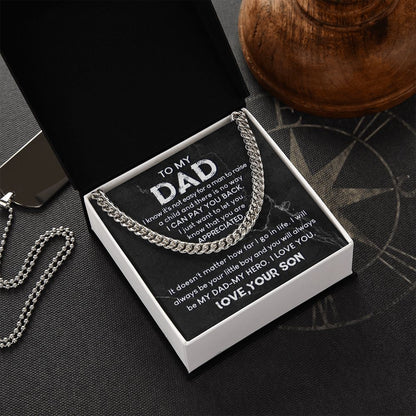 To My Dad - Appreciated 2 Cuban Chain Link