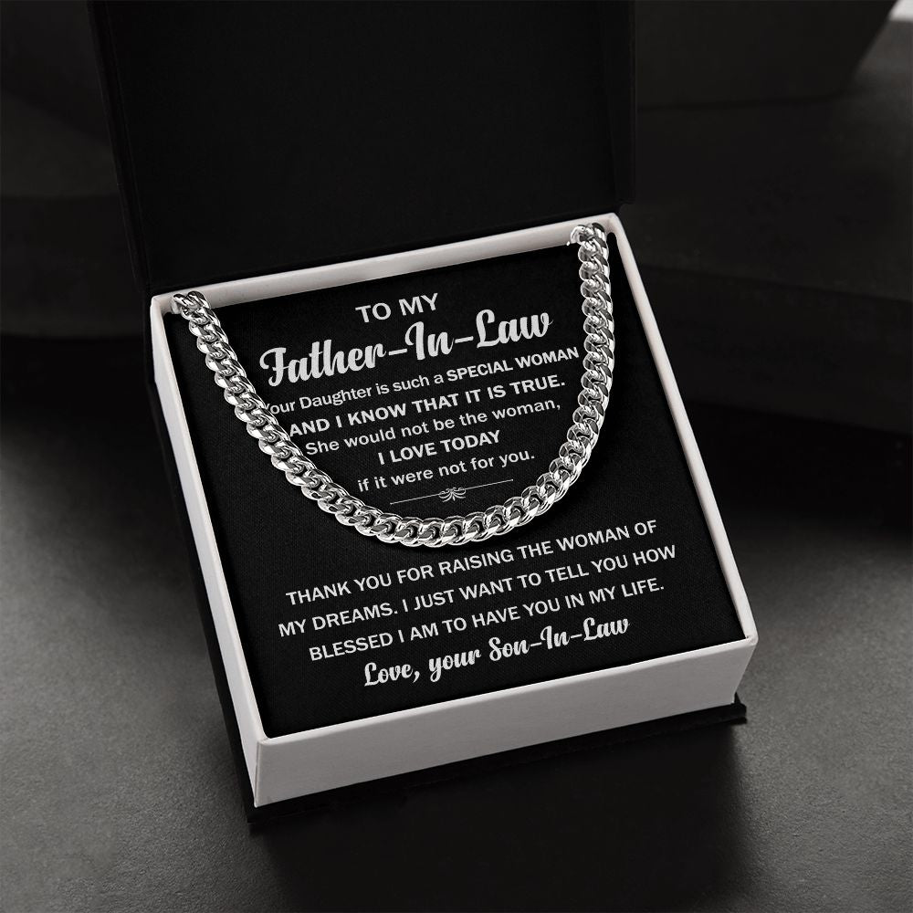 Father In Law - Thank You For Raising Cuban Chain Link