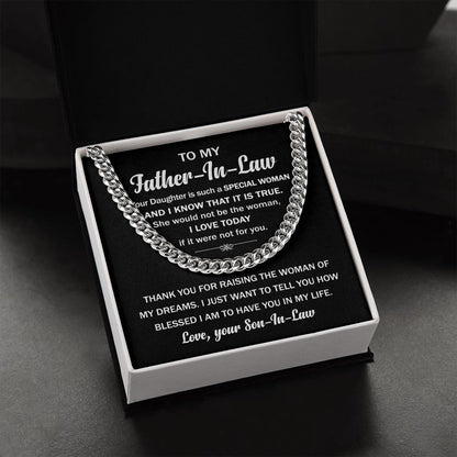 Father In Law - Thank You For Raising Cuban Chain Link