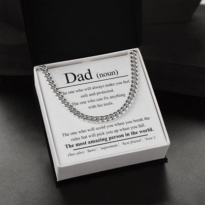 (ALMOST SOLD OUT) Dad Noun Cuban Chain Link