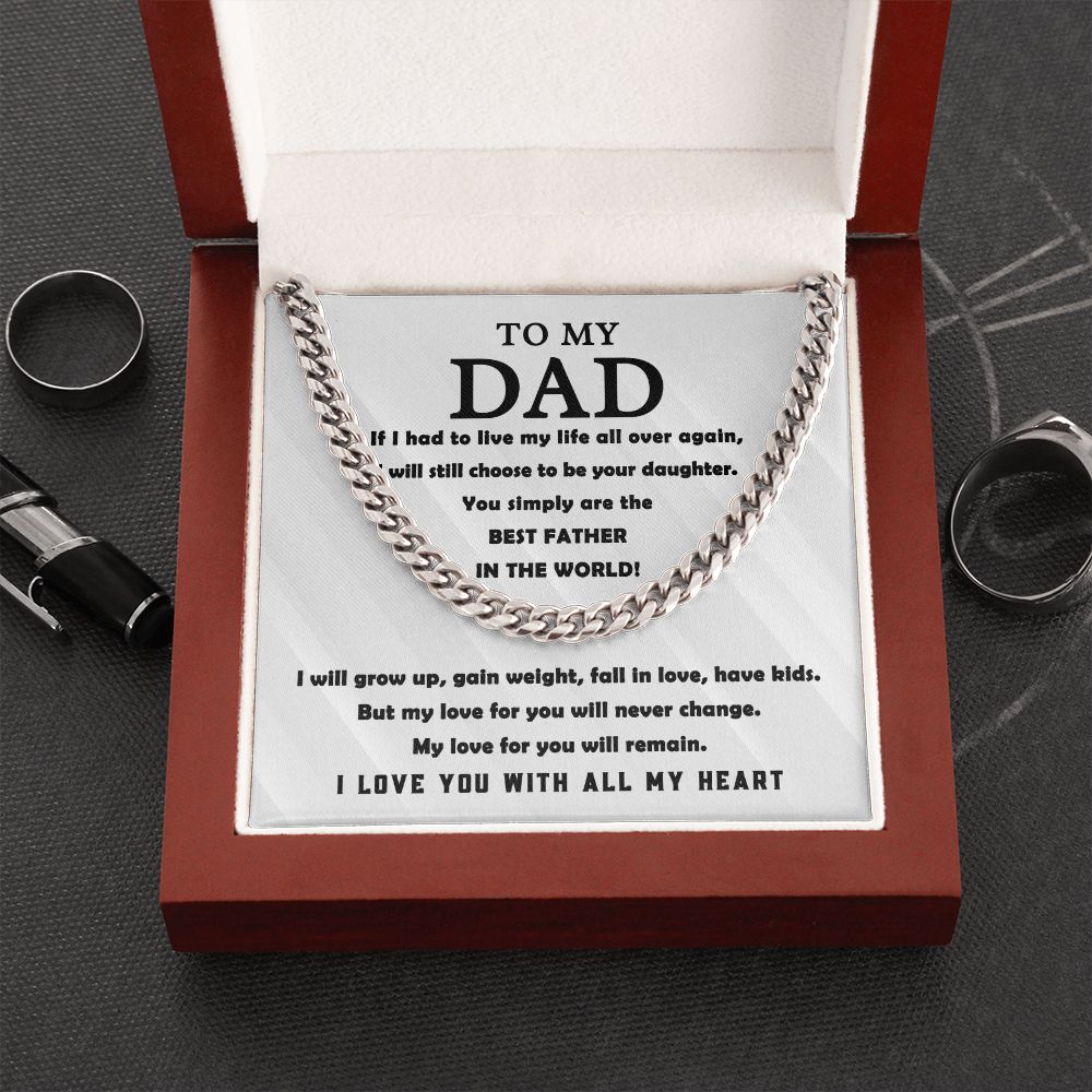 Dad - All My Heart Cuban Chain Link