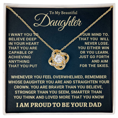 Heartfelt Gift for Daughter from Dad - Never forget that I love you