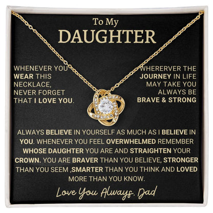Heartfelt Gift for Daughter from Dad - Brave & Strong