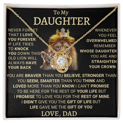 Heartfelt Gift for Daughter from Dad - This Old Lion Will Always Have Your Back