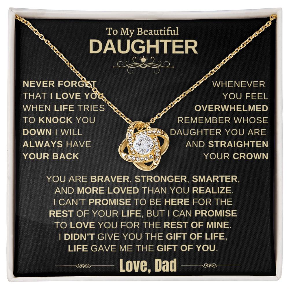 Beautiful Gift for Daughter from Dad "Life Gave Me the Gift Of You"