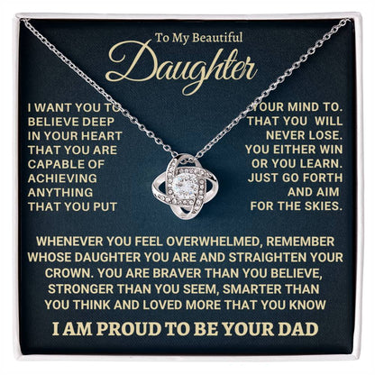 Heartfelt Gift for Daughter from Dad - Never forget that I love you