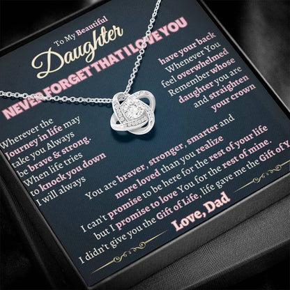 Heartfelt Gift for Daughter from Dad - Be Brave & Strong