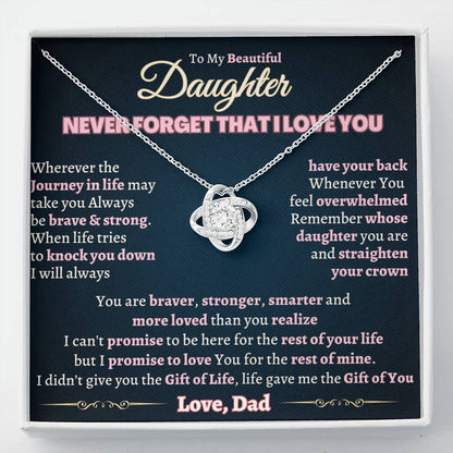 Heartfelt Gift for Daughter from Dad - Be Brave & Strong