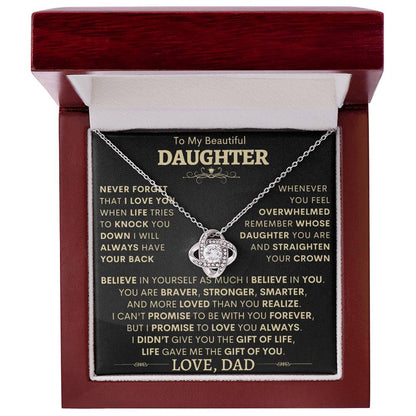 Beautiful Gift for Daughter from Dad - I Will Always Have Your Back