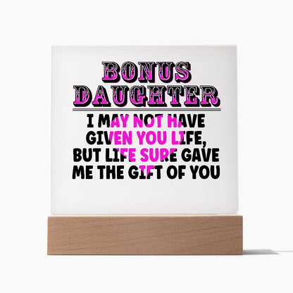 Bonus Daughter Gift Plaque
