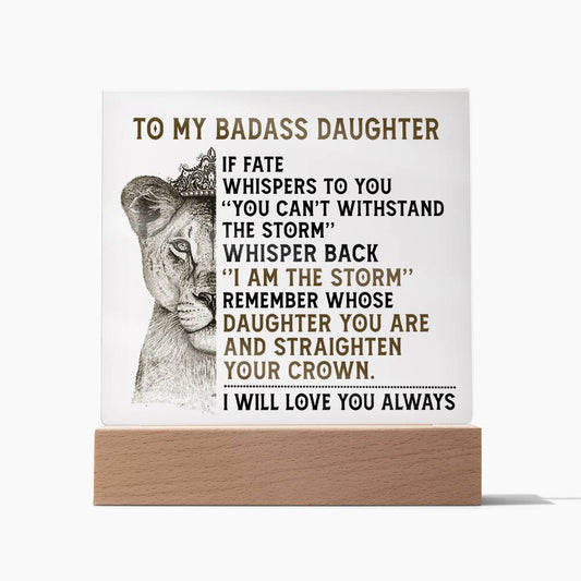 Empowering Gift for Daughter - "I AM THE STORM " - Plaque