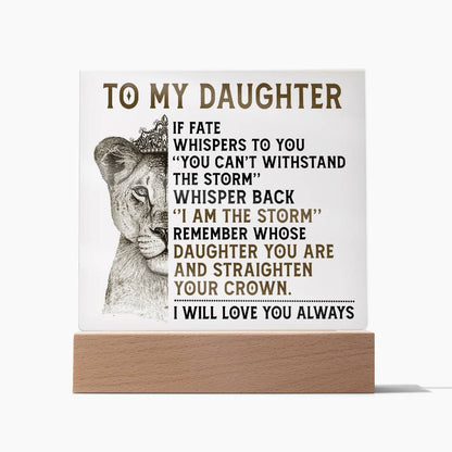 (ALMOST SOLD OUT) Gift for Daughter - I AM THE STORM - Plaque