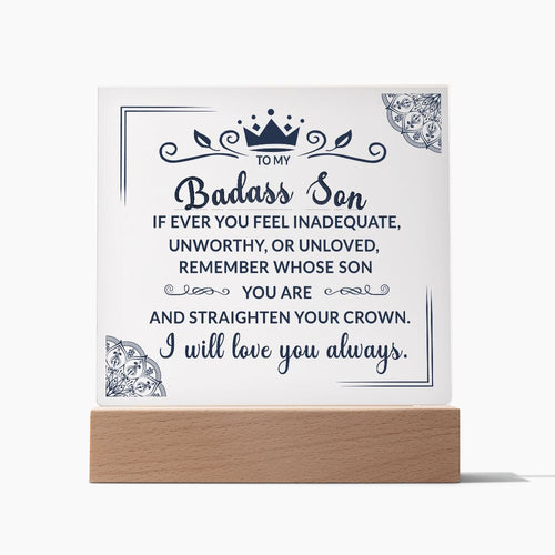 Keepsake Gift for Son - Crown Plaque