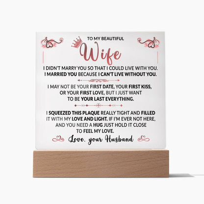 (ALMOST SOLD OUT) Gift for Wife - Plaque