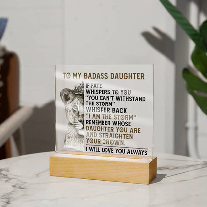 Empowering Gift for Daughter - "I AM THE STORM " - Plaque